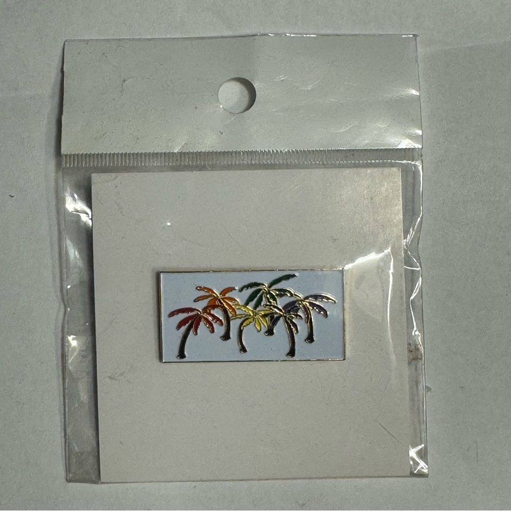 Colorful rainbow Palm Tree Pin